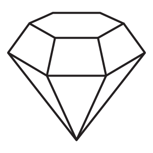 A diamond is shown in this picture.