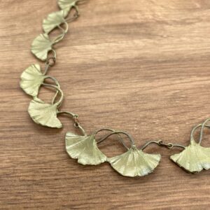 Bronze Ginkgo Collar Necklace, Michael Michaud