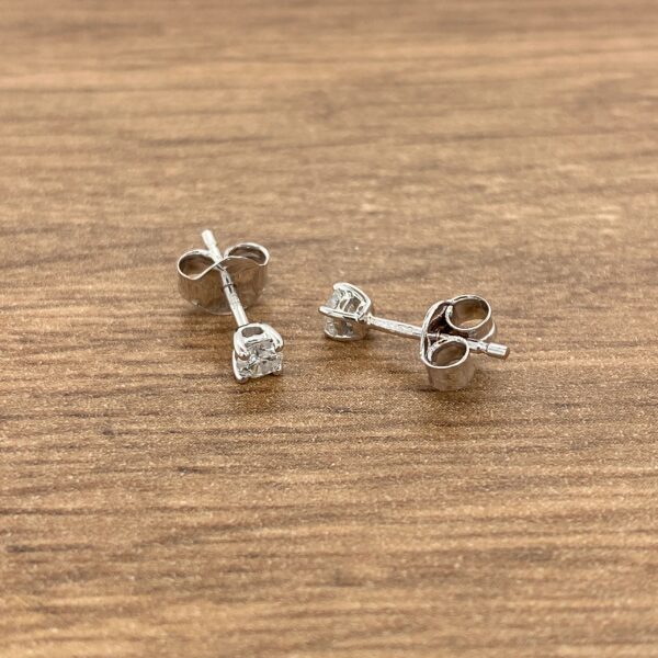 Pair of diamond stud earrings.