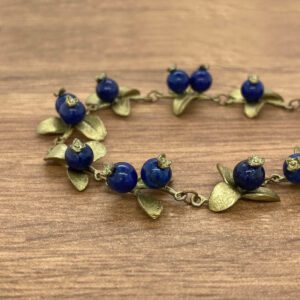 Bronze & Lapis Blueberry Bracelet, Michael Michaud