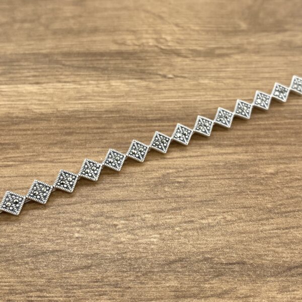 Silver marcasite diamond bracelet.