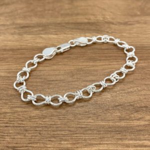 Silver Bowtie Chain Bracelet