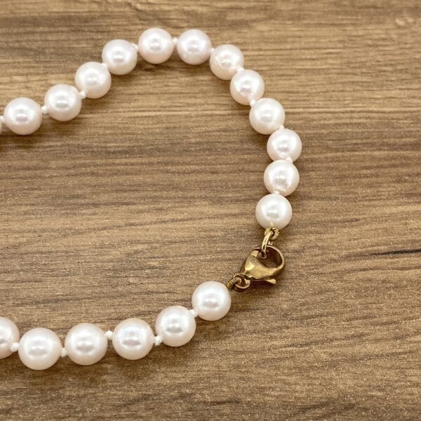 Pearl Strand Bracelet, White Akoya Cultured 6-6.5mm - Image 5