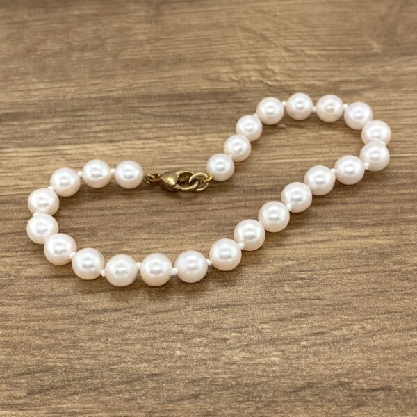 Pearl Strand Bracelet, White Akoya Cultured 6-6.5mm - Image 2